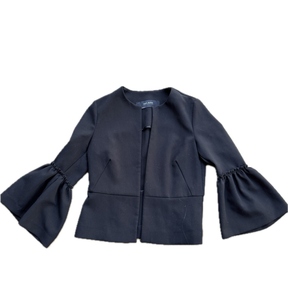 Zara Cropped Blazer Jacket with Bell Sleeves size XS
